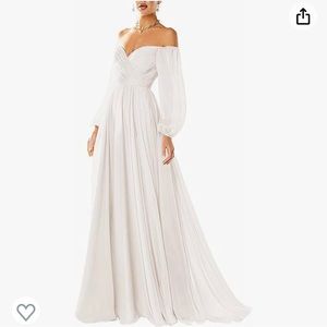 Off The Shoulder Long Sleeve Formal Dress for Women